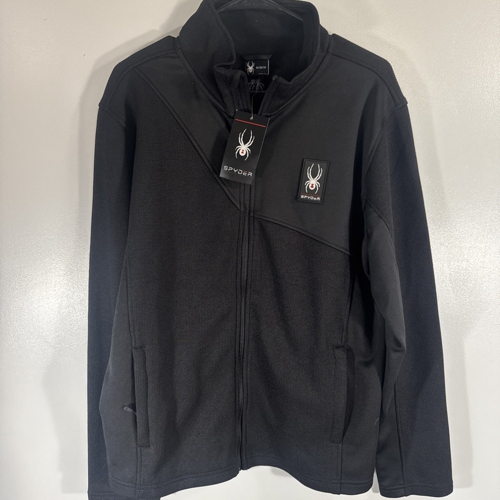 Spyder Men's Jacket Black Full Zip‎ New NWT Size M Medium